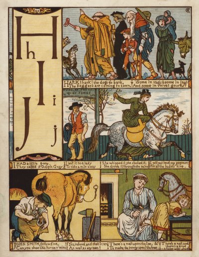 Alfabet (farve litho) af Walter Crane
