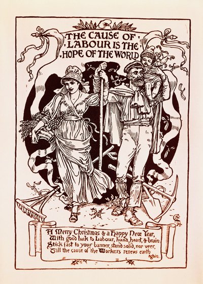 Årsagen til arbejde er håb om verden af Walter Crane