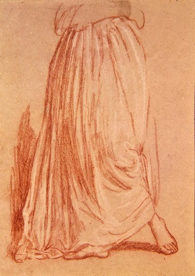 Figurstudier (3 tegninger) (kridt på papir) af Walter Crane