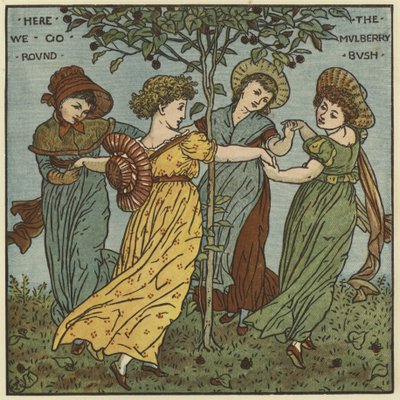 Here We Go Round The Mulberry Bush af Walter Crane