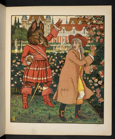 Illustration til Skønheden og Udyret. af Walter Crane
