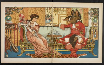 Illustration til Skønheden og Udyret. af Walter Crane