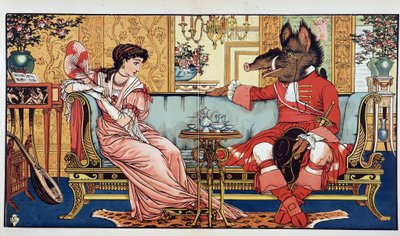 Skønheden og Udyret - syg. af Walter Crane af Walter Crane