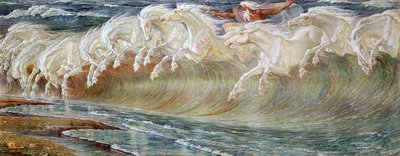 Neptuns heste, 1892 af Walter Crane