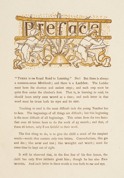 Forord til The Golden Primer. To børn med en stige. af Walter Crane
