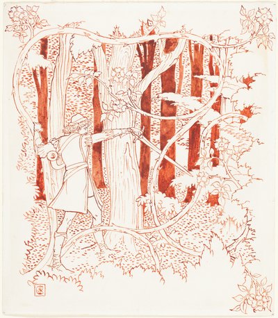 Prinz Charming im Wald af Walter Crane