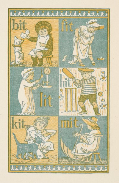 Rimende ord, der ender på bogstavet T. Den gyldne grundbog af Walter Crane