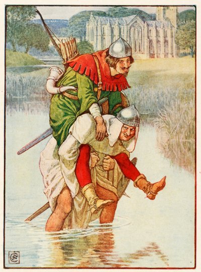 Robin Hood og Father Tuck af Walter Crane