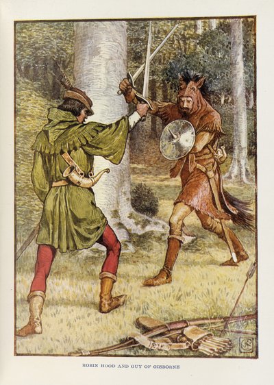 Robin Hood og Guy of Gisborne af Walter Crane
