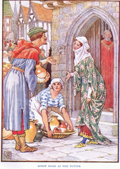 Robin Hood som pottemager, ca.1920 af Walter Crane
