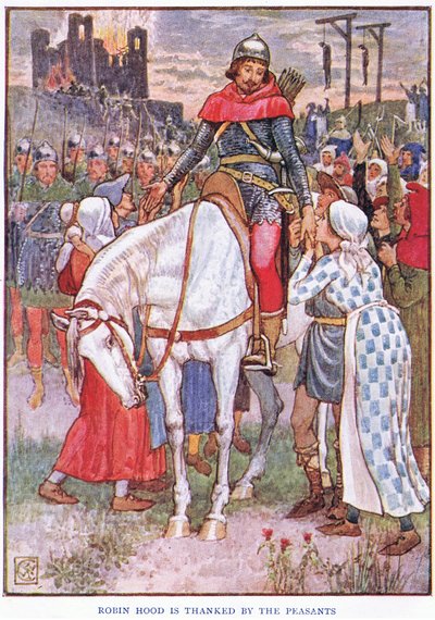 Robin Hood, bøndernes ven, ca. 1920 af Walter Crane