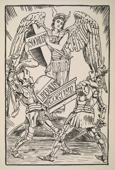 Socialisme, Liberalisme og Toryisme, fra Cartoons for the Cause af Walter Crane