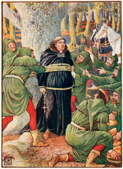 Abbeden af Saint Maries taget af Robin Hood af Walter Crane