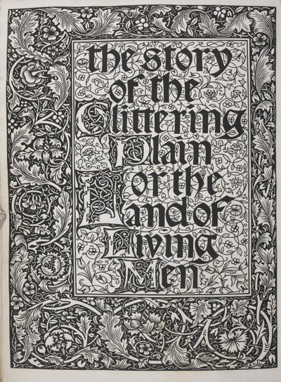 Titelblad dekoreret med blomstermønster. af Walter Crane