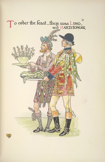 To tjenere, Ling og Hartstongue af Walter Crane