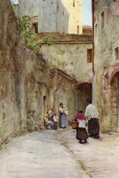 Velsignelse af husene, italienske riviera (farve litho) af Walter Frederick Roofe Tyndale