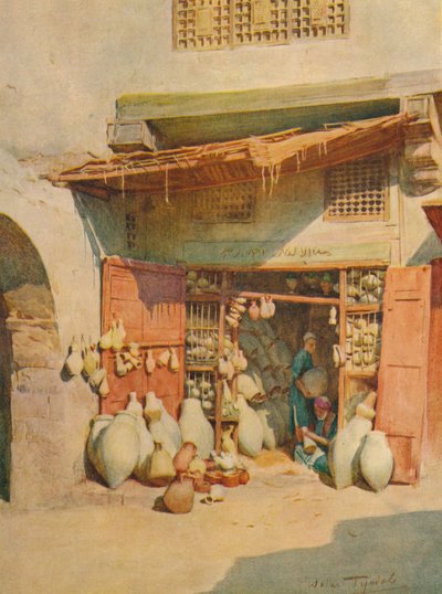 Pottery Bazaar in a Nile Village, c1905, 1912 af Walter Frederick Roofe Tyndale