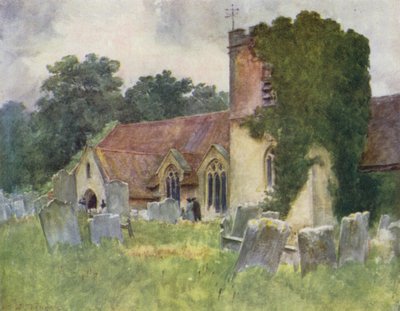The New Forest: Boldre Church (farve litho) af Walter Frederick Roofe Tyndale