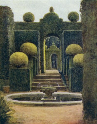 The New Forest: In Brokenhurst Park Garden (farve litho) af Walter Frederick Roofe Tyndale