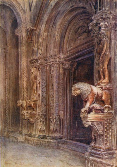 Forhallen til domkirken i Trau (farvelitografi) af Walter Frederick Roofe Tyndale