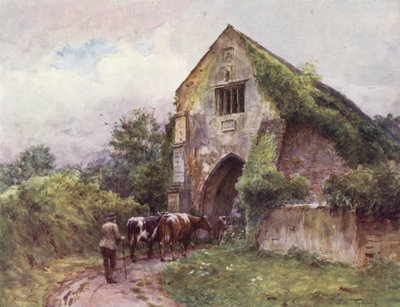 Wessex: Indgangsportal, Cleeve Abbey (farvelitografi) af Walter Frederick Roofe Tyndale