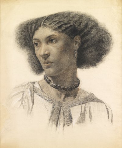 Fru Fanny Eaton (farvet kridt på papir) af Walter Fryer Stocks