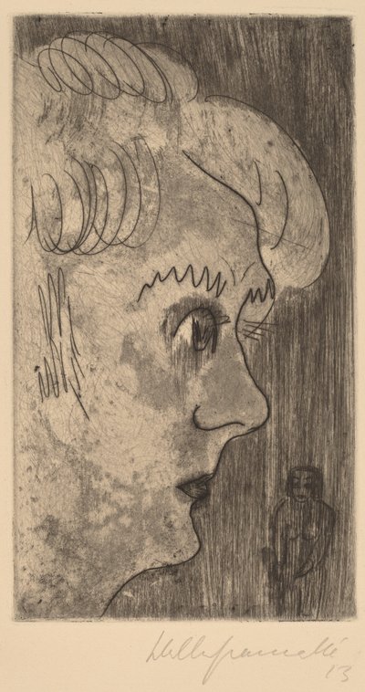 Head in Profile, 1923. af Walter Gramatte