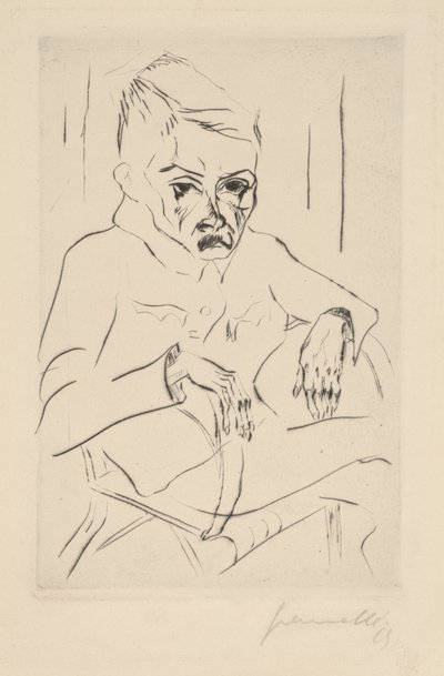 Træt soldat I, 1919. af Walter Gramatte