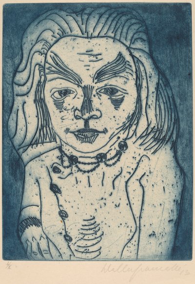Kvinde med en halskæde, 1923. af Walter Gramatte