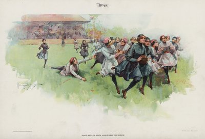 Fodbold er så god form, du ved (farve litho) af Walter Granville Smith