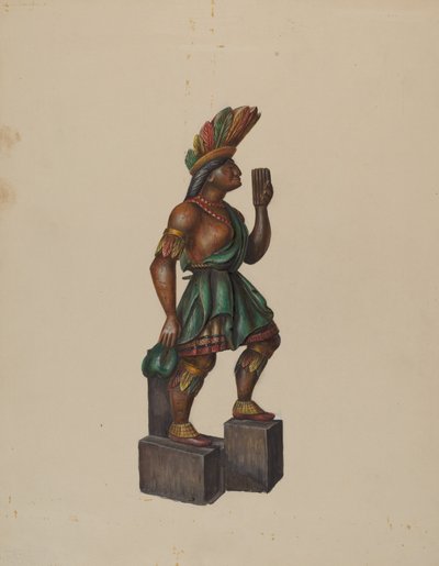 Cigarbutik indisk, ca. 1936. af Walter Hochstrasser