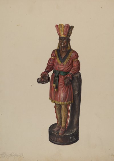 Cigarbutik indisk, ca. 1936. af Walter Hochstrasser