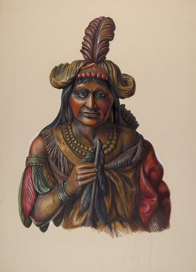Cigarbutik indisk, ca. 1937. af Walter Hochstrasser