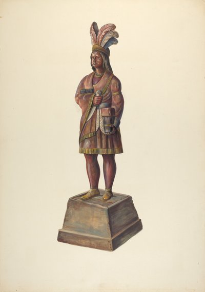Cigarbutik indisk, ca. 1937. af Walter Hochstrasser