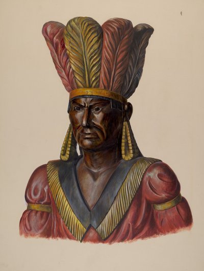 Cigarbutik indisk, ca. 1937. af Walter Hochstrasser