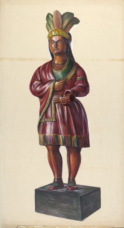 Cigarbutik indisk, ca. 1937. af Walter Hochstrasser