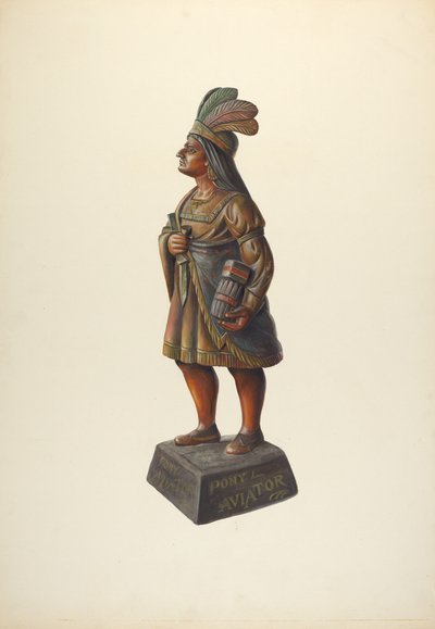 Cigarbutik indisk, ca. 1937. af Walter Hochstrasser