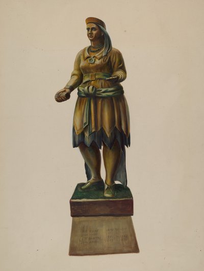 Cigarbutik indisk, ca. 1937. af Walter Hochstrasser