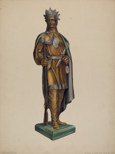 Cigarbutik indisk, ca. 1938. af Walter Hochstrasser