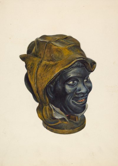 Legetøjsbank: Negro Boy Head, ca. 1939. af Walter Hochstrasser