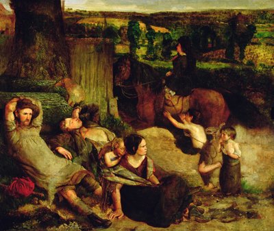 The Irish Vagrants, ca. 1853-54 af Walter Howell Deverell