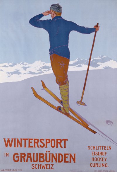 Vintersport i Graubunden, 1906 af Walter Koch