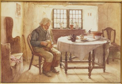 En fattig mands måltid, 1891 af Walter Langley