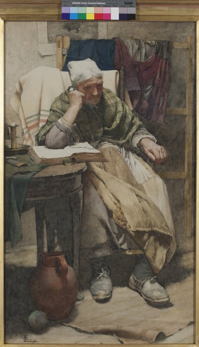 Time Moveth Not, Our Being Tis That Moves, 1882 (wc på papir) af Walter Langley