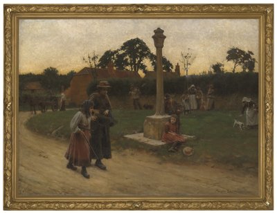 Vandrende musikere (indrammet) af Walter Langley