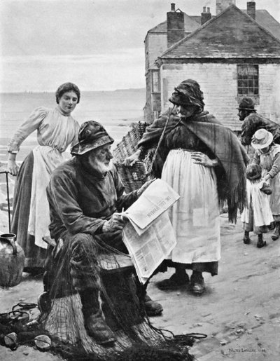 Når bådene er væk, 1903. af Walter Langley
