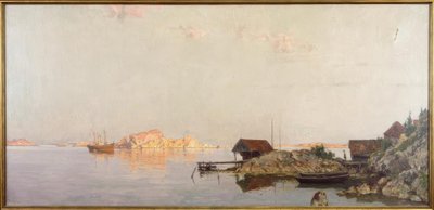 Skandinavisk kystlandskab af Walter Moras