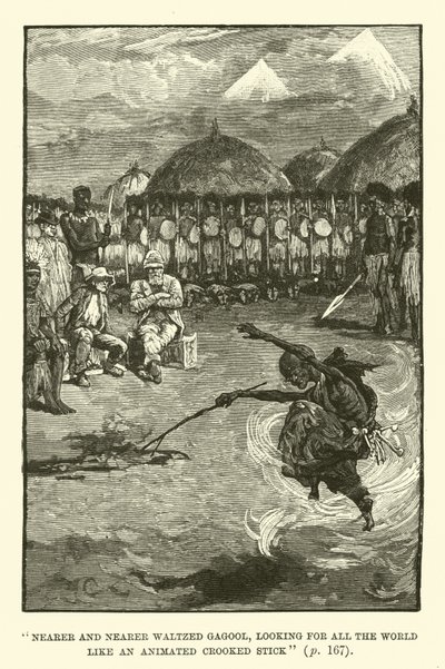 Illustration til King Solomons Mines af H Rider Haggard af Walter Paget