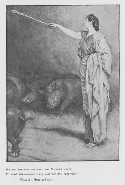 Illustration til pavens Odyssey of Homer (litho) af Walter Paget