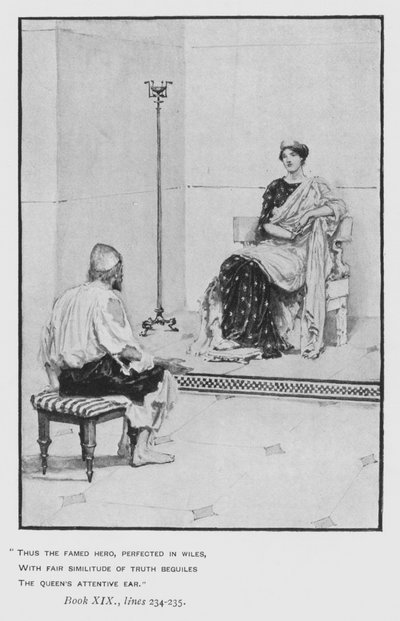Illustration til pavens Odyssey of Homer (litho) af Walter Paget